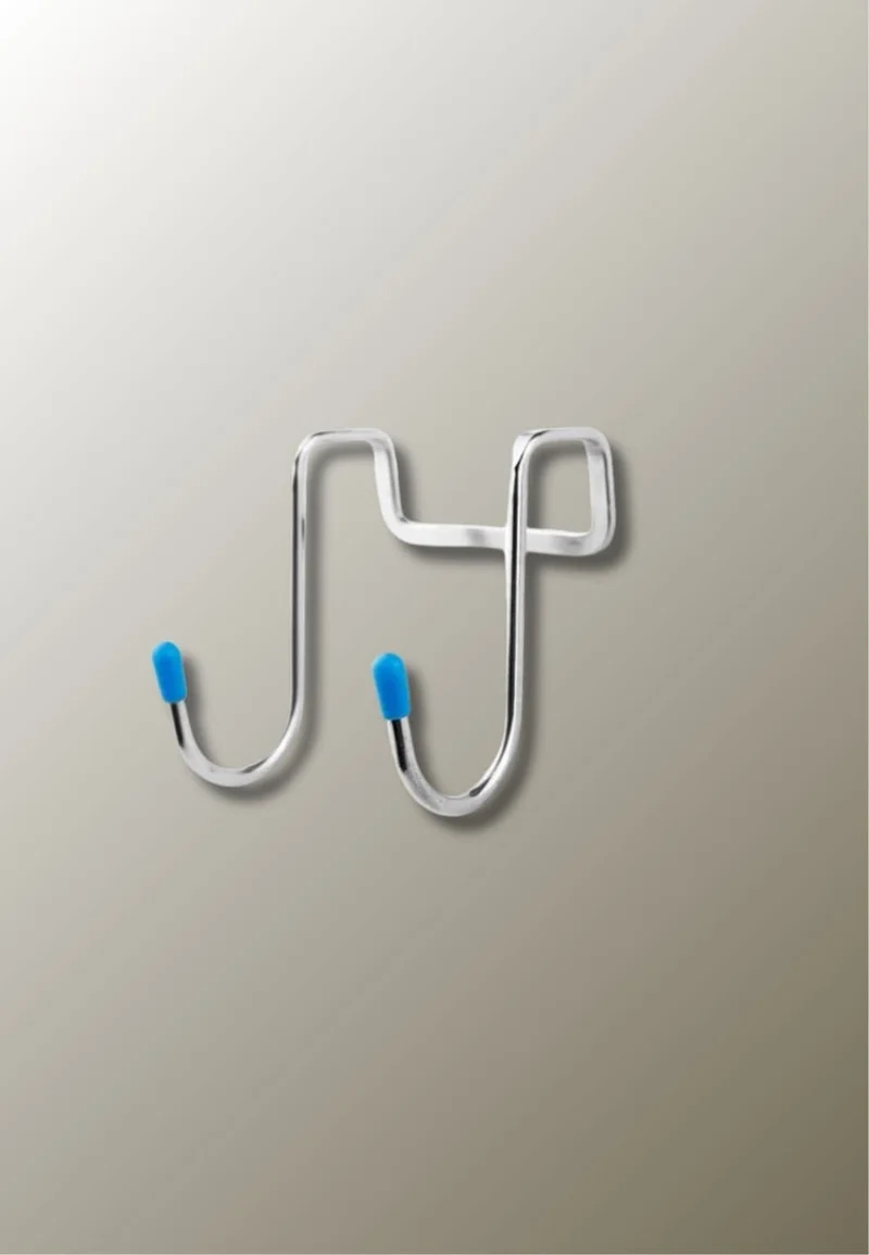 Porte manteau porte Double Crochet Bleu