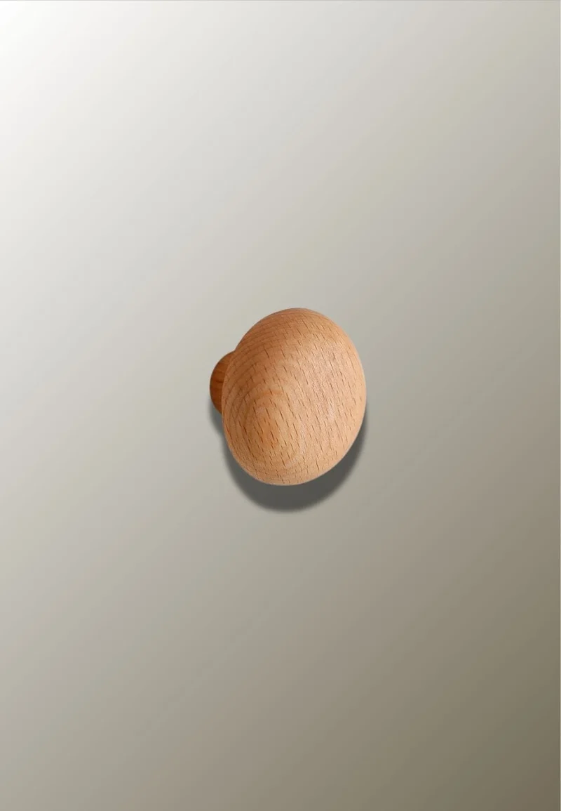 Patère porte manteau en bois clair Champignon