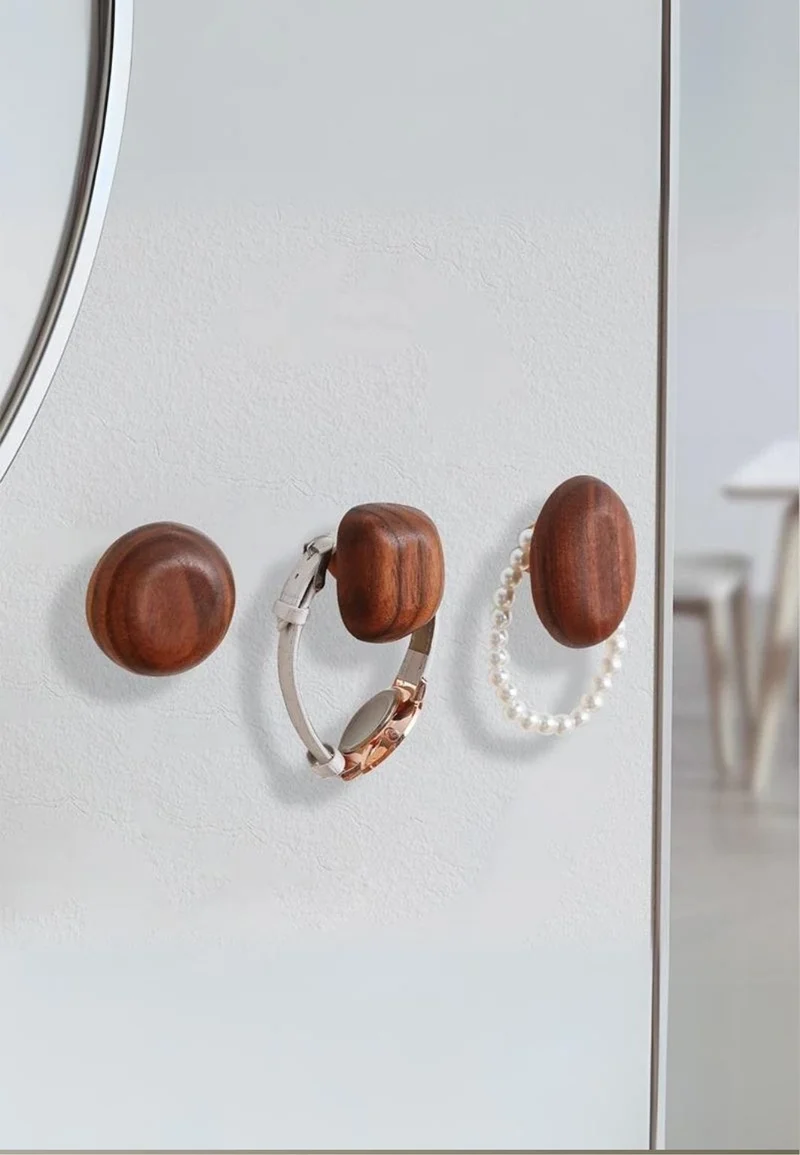 Patère porte manteau en bois clair Champignon