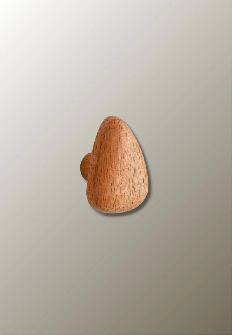 Patère porte manteau en bois clair Champignon Triangle