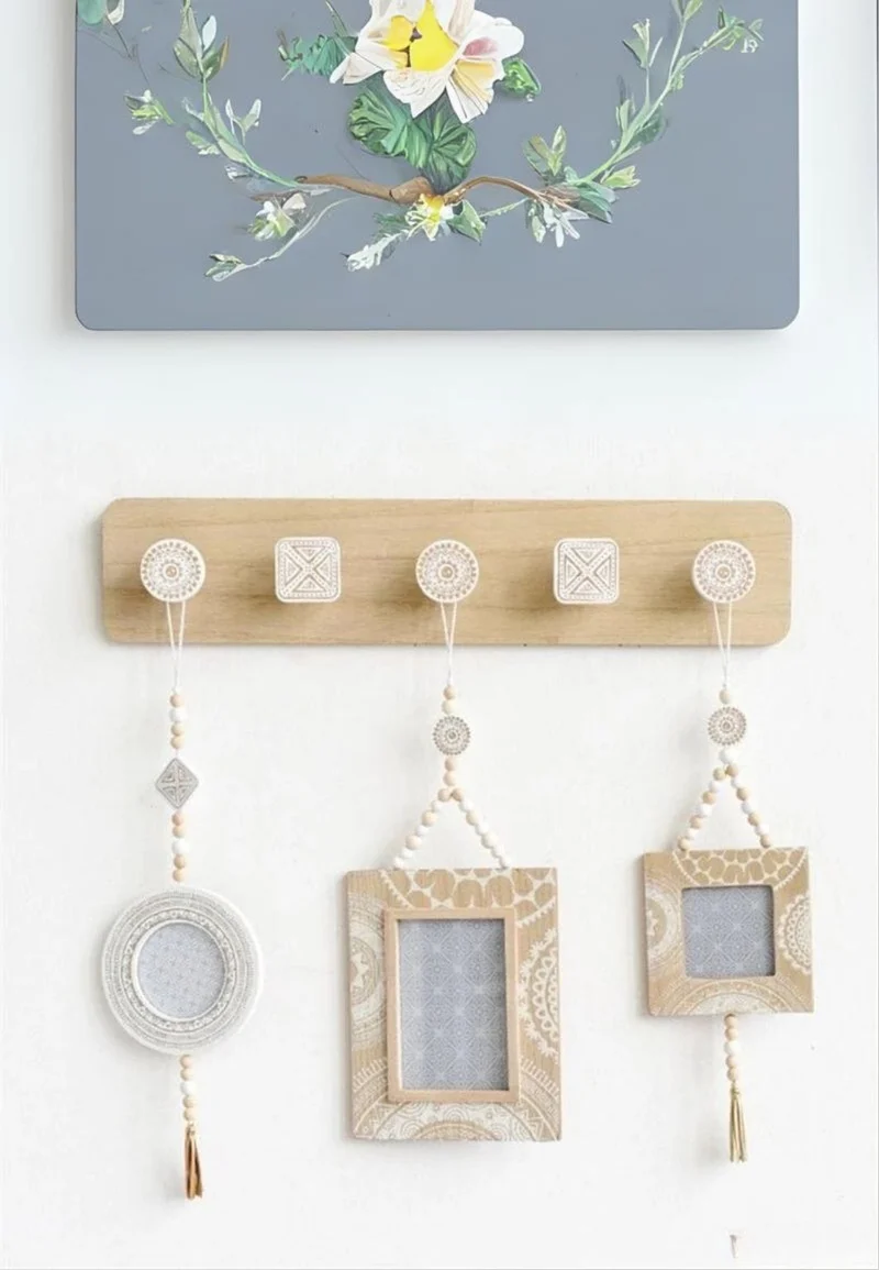 Porte manteau mural artisanal 4 Points