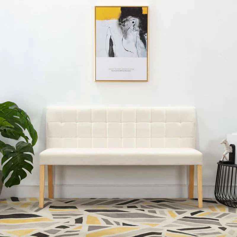 Banc en Bois avec Dossier pour Salle à Manger