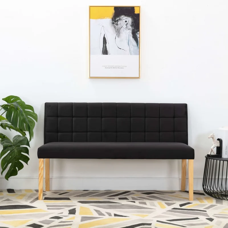 Banc en Bois avec Dossier pour Salle à Manger