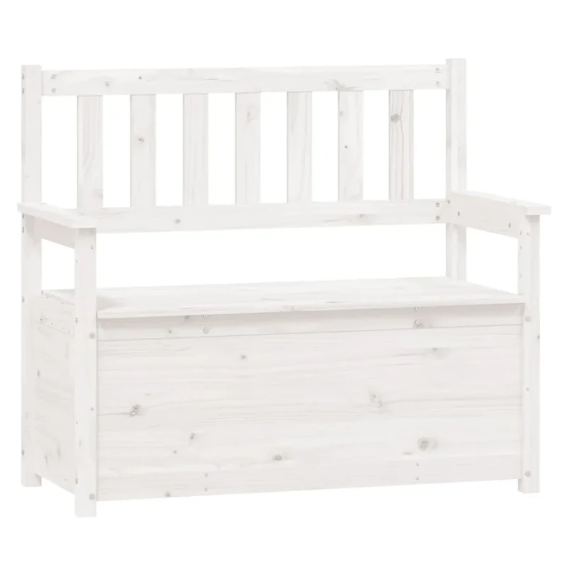 Banc Coffre en Bois Blanc