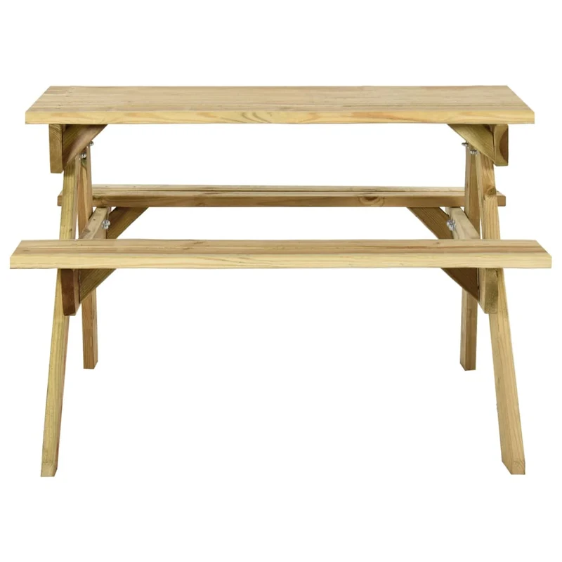 Table de Jardin avec Banc Intégré