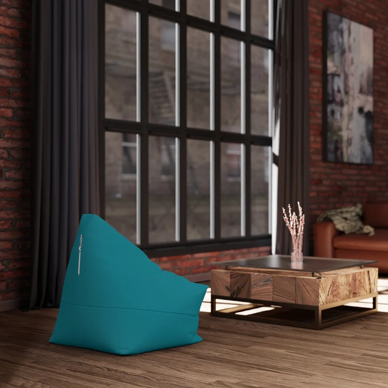 Pouf Poire Bleu Canard