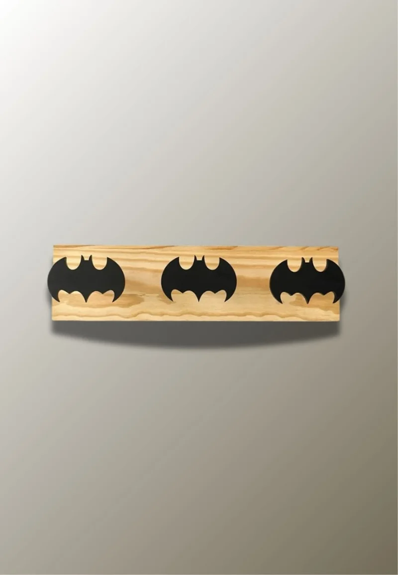 Porte manteau mural enfant triple Chauve-souris