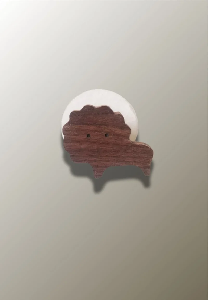 Porte manteau enfant Lion en bois