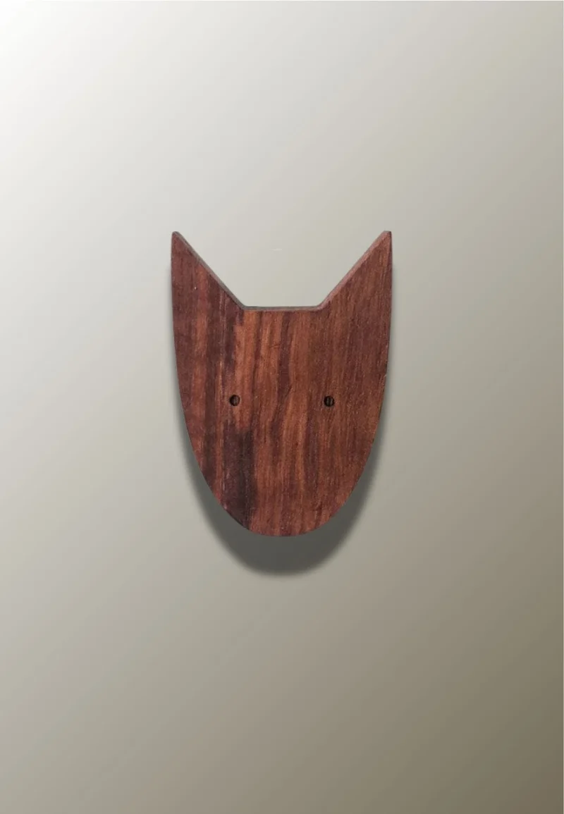 Porte manteau enfant Chien en bois
