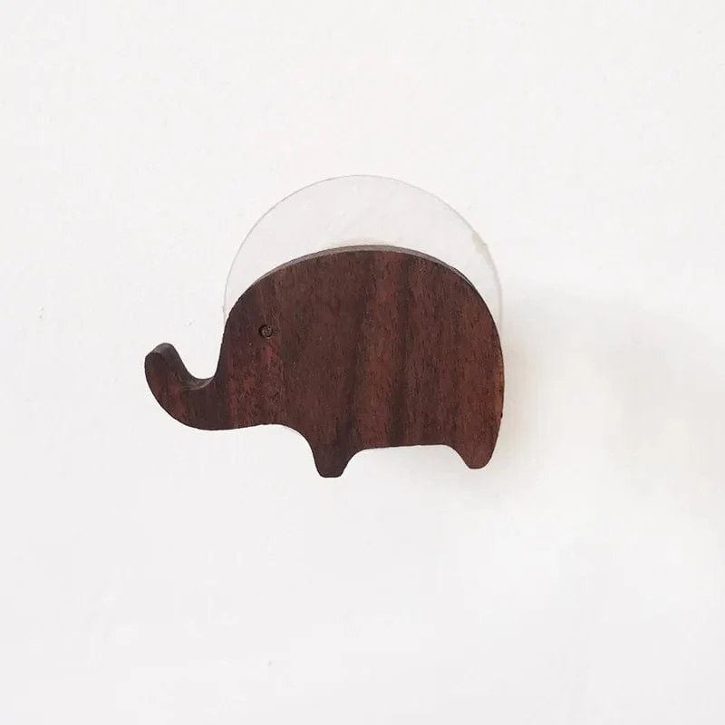 Porte manteau enfant Eléphant en bois
