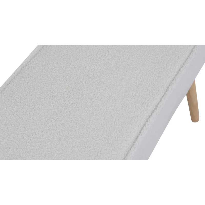 Banc tissu effet laine bouclette écru