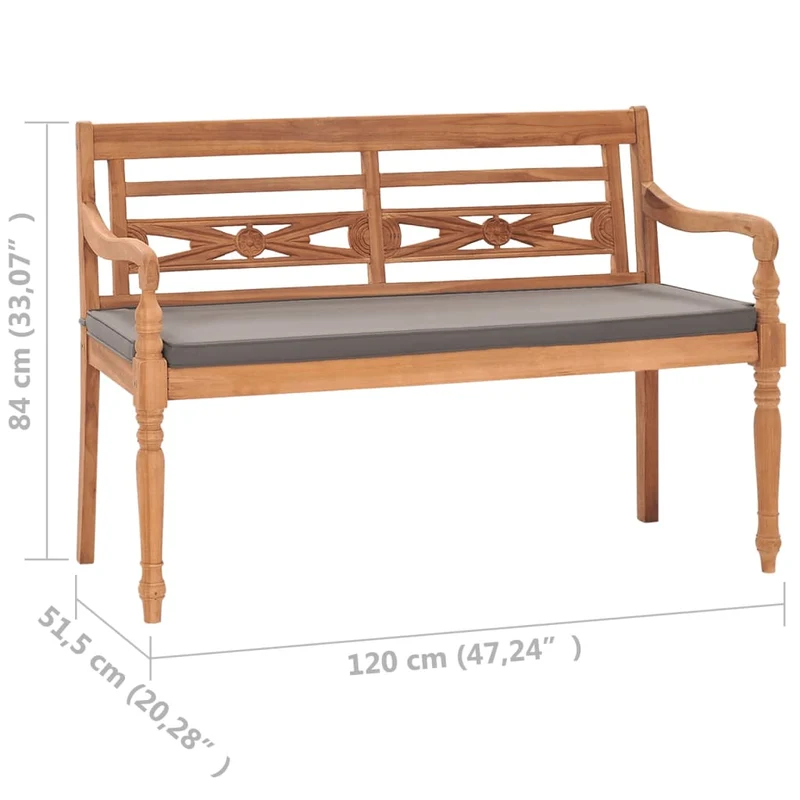 Banc de Jardin avec Coussin