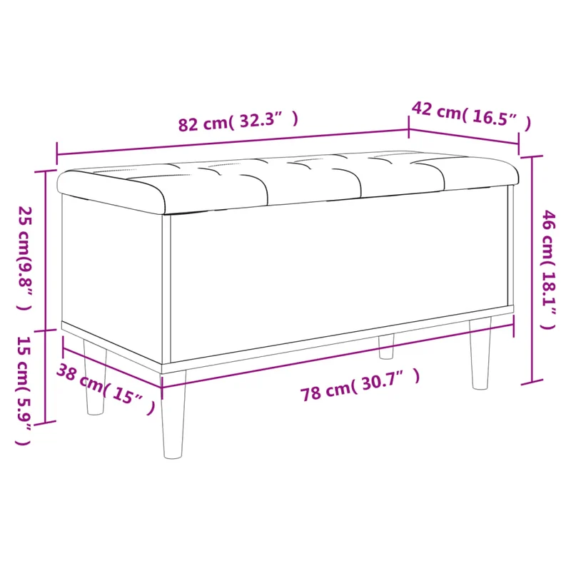 Banc Coffre Pouf