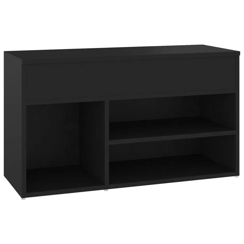 Banc d'Entrée Noir avec Rangement
