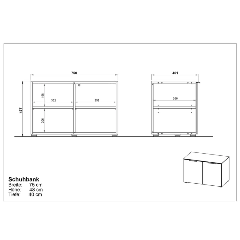 Banc d'Entrée 75 cm