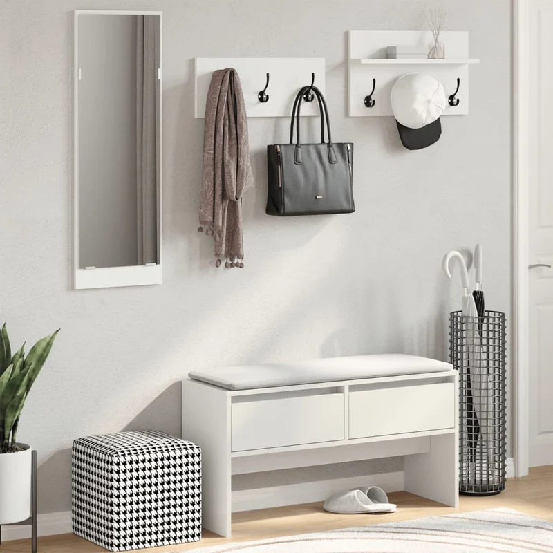 Meuble d'Entrée Banc et Porte Manteau