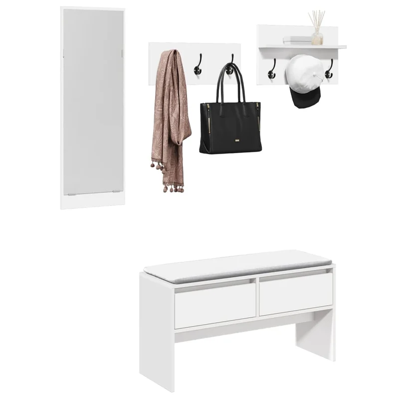 Meuble d'Entrée Banc et Porte Manteau