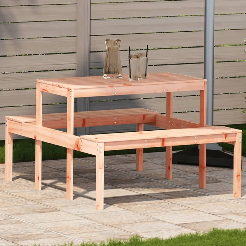 Table en Bois de Jardin avec Banc