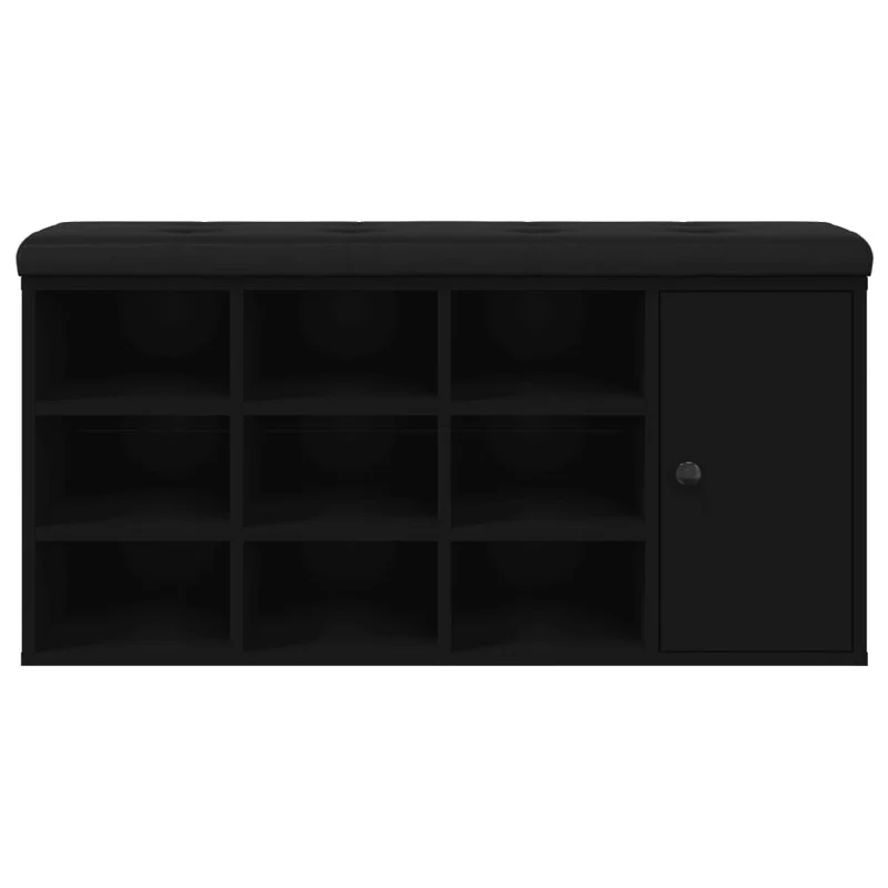 Banc d'Entrée Noir et Bois