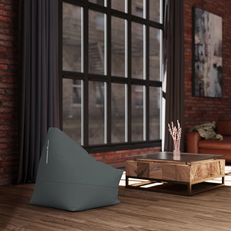 Pouf Poire Gris Anthracite