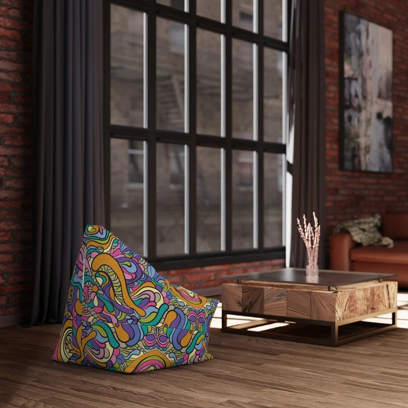 Pouf Poire Multicolore