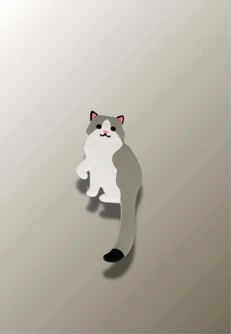 Porte manteau enfant Chat Gris