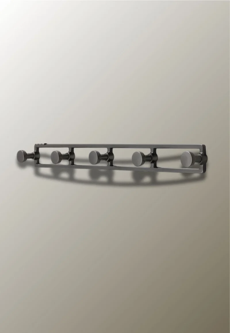 Porte manteau mural Cinq point Gris