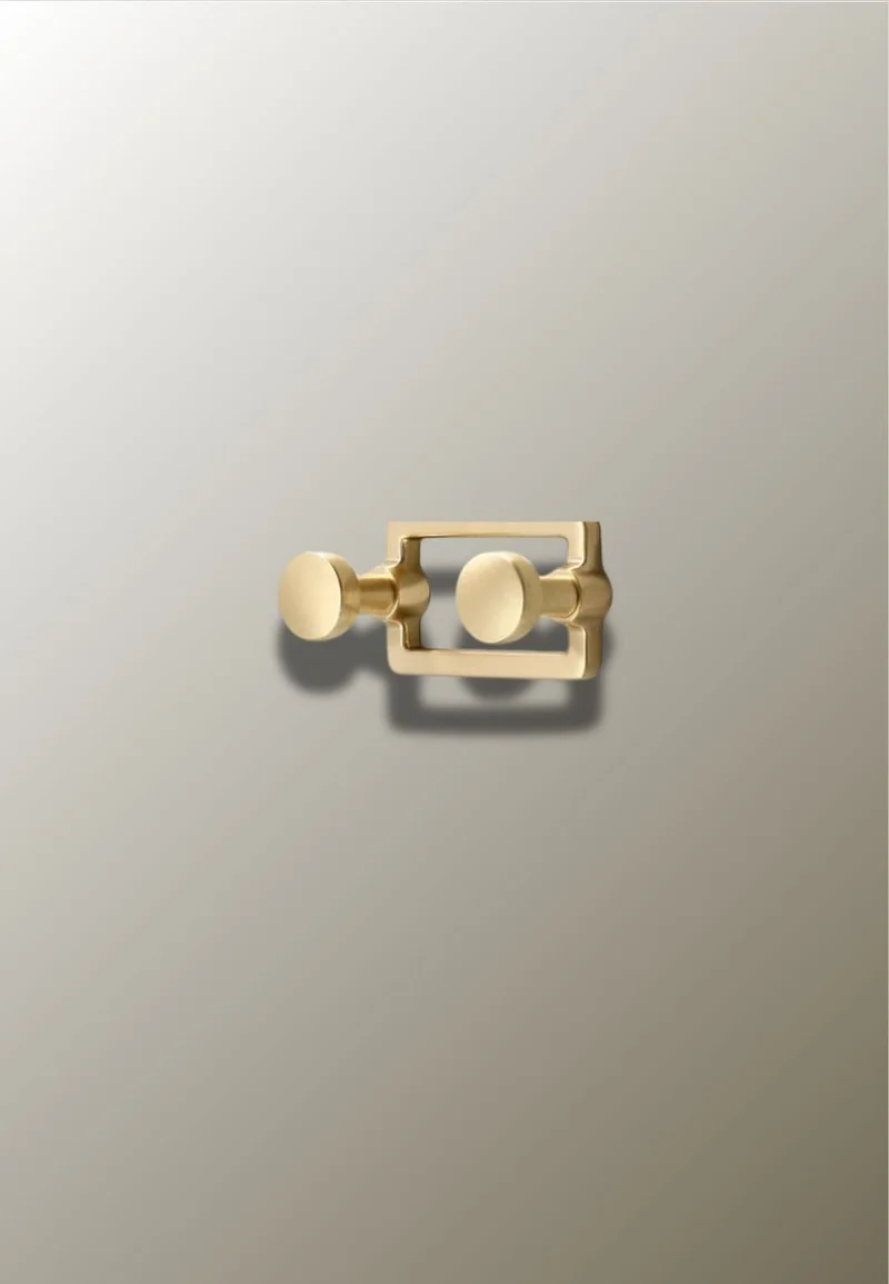 Porte manteau mural Double point Doré