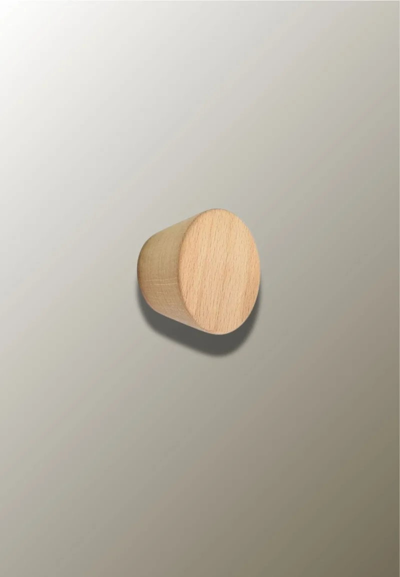 Patère porte manteau en bois clair Scié
