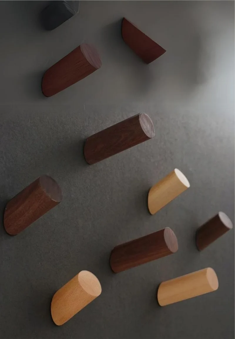 Patère porte manteau en bois clair Scié
