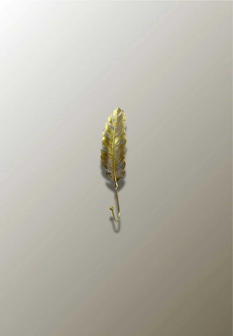 Patère porte manteau Plume Dorée