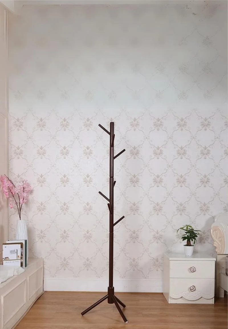 Porte manteau sur pied arbre tubé café