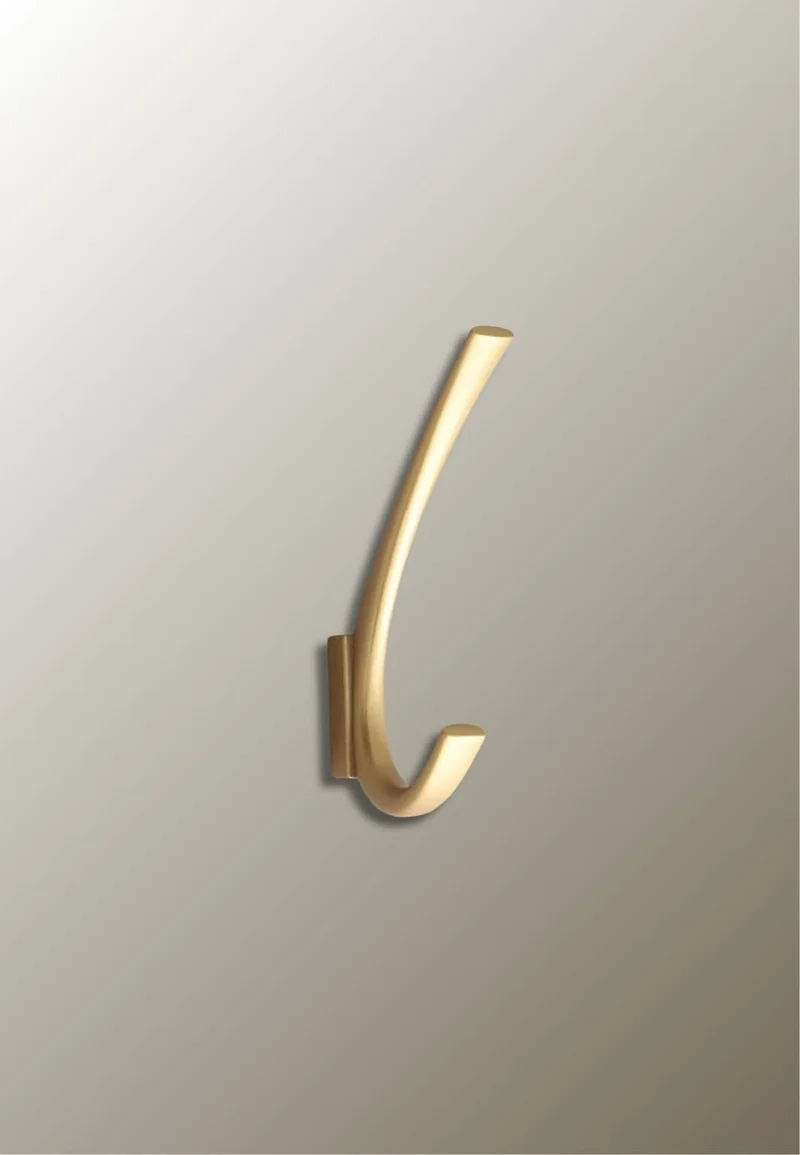 Patère porte manteau boucle dorée