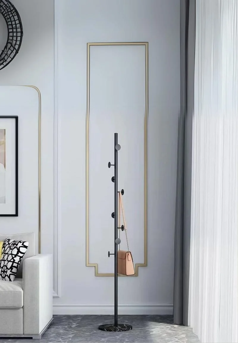 Porte manteau sur pied design champignon noir sur base noire