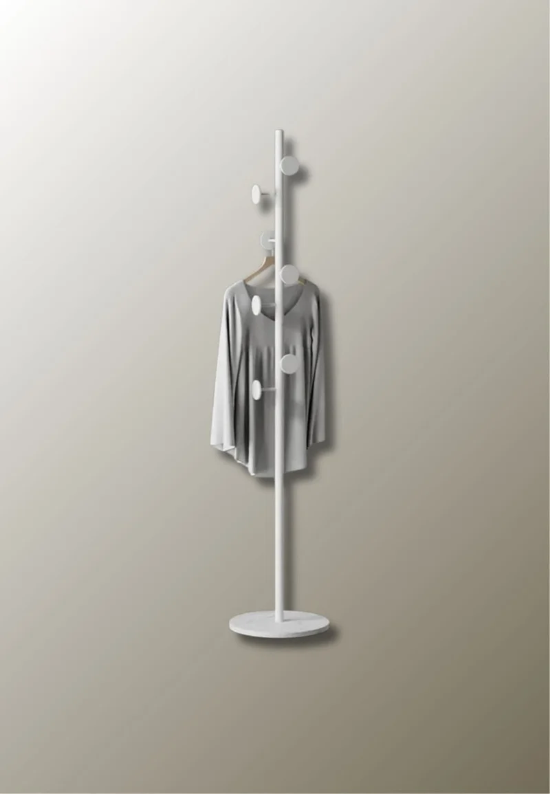 Porte manteau sur pied design champignon blanc sur base blanche