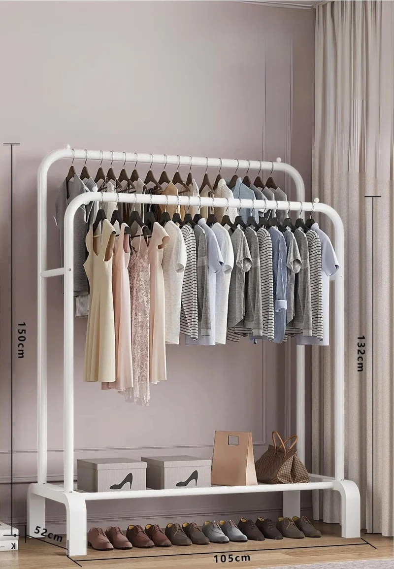 Meuble porte manteau chaussure Dressing Moyen Fixe Blanc