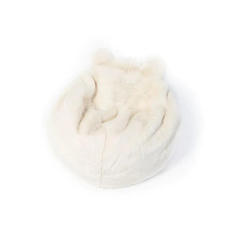 Pouf Fourrure Blanc