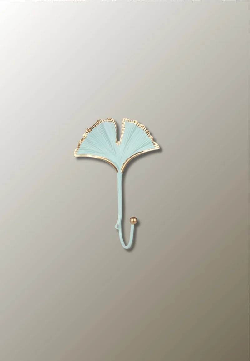 Patère porte manteau Feuille Large Bleue