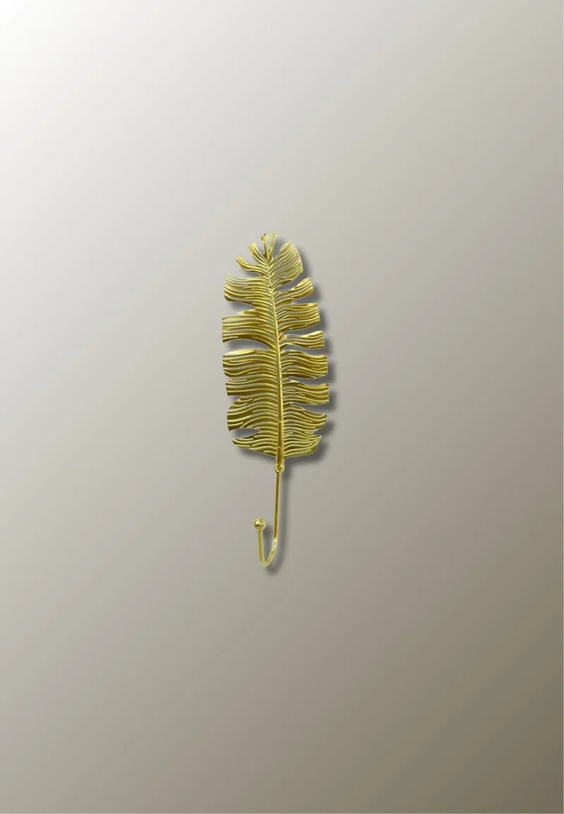 Patère porte manteau Feuille Dorée