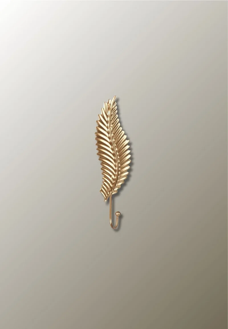 Patère porte manteau Feuille d'Eté Dorée