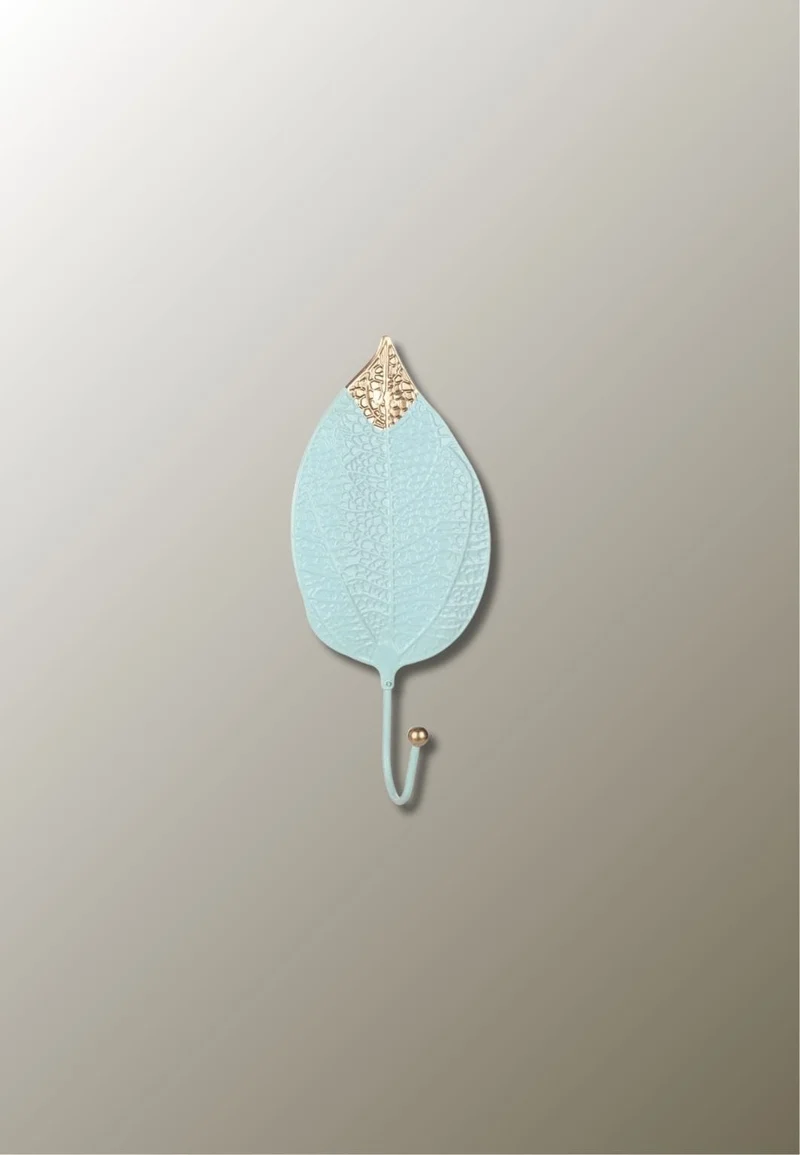 Patère porte manteau Feuille d'Automne Bleue