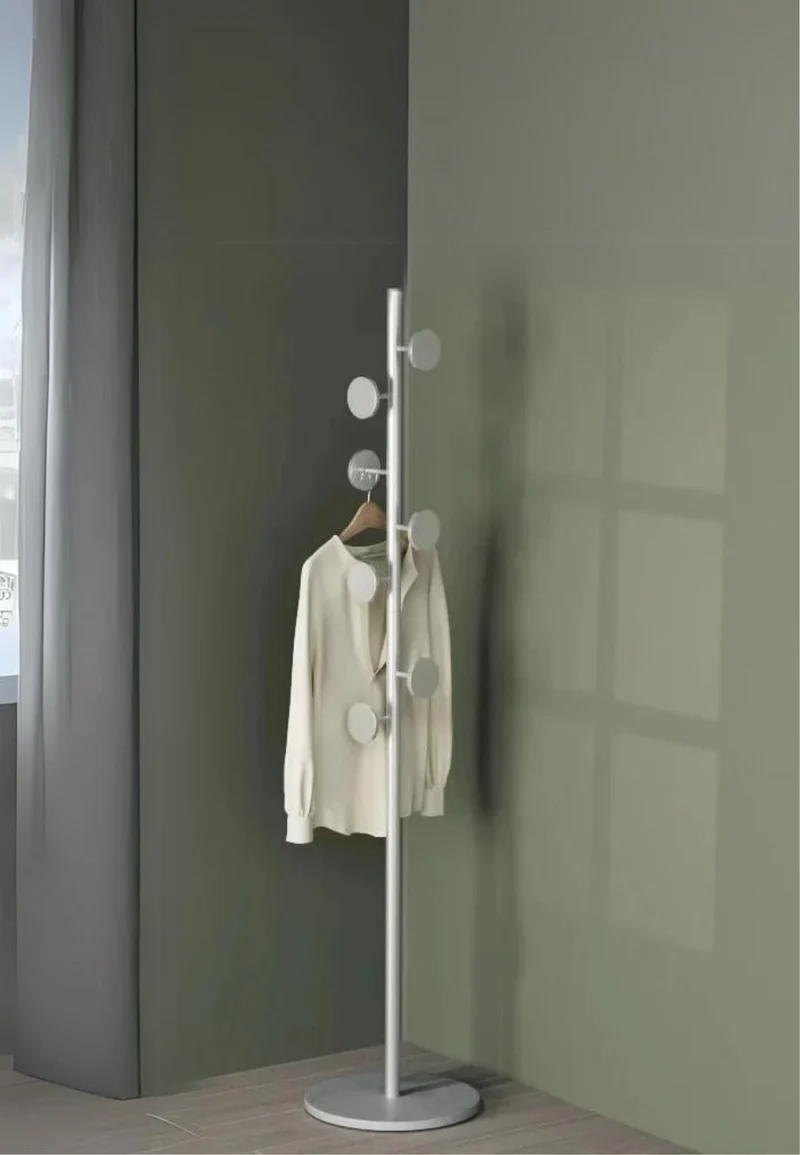 Porte manteau sur pied design champignon gris sur base grise