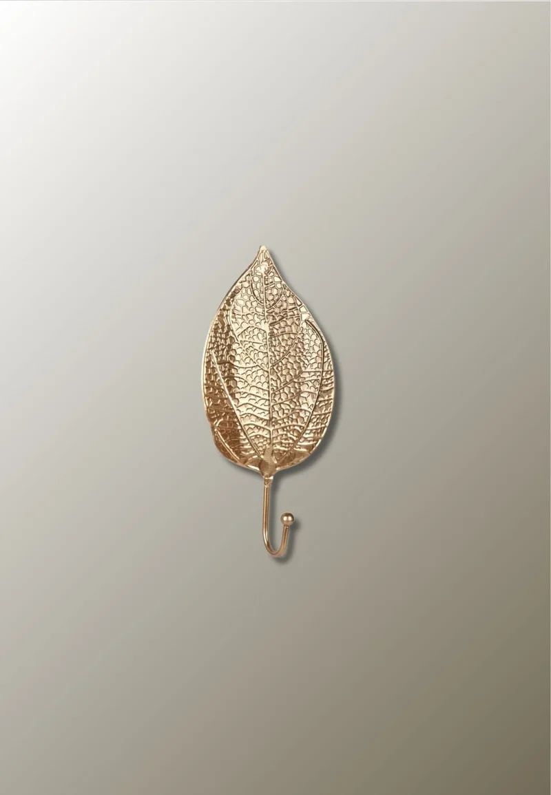Patère porte manteau Feuille d'Automne Dorée
