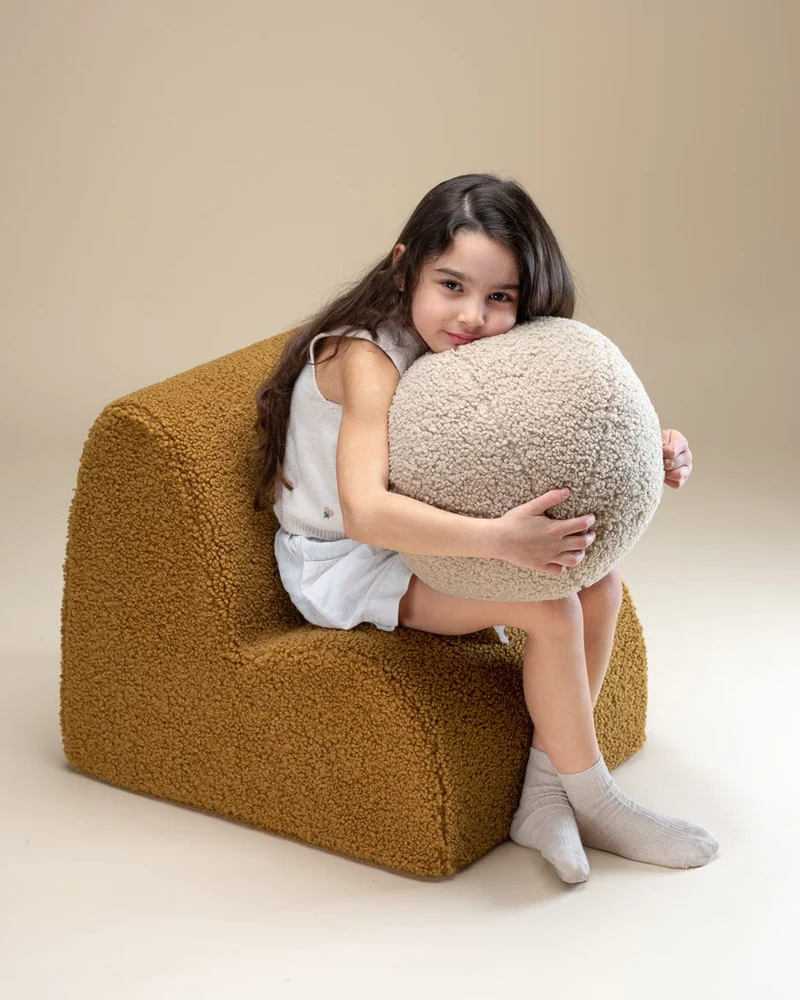 Pouf Enfant Nuage Moutarde