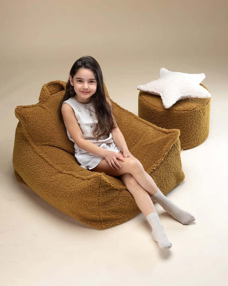 Petit Pouf Enfant - Moutarde
