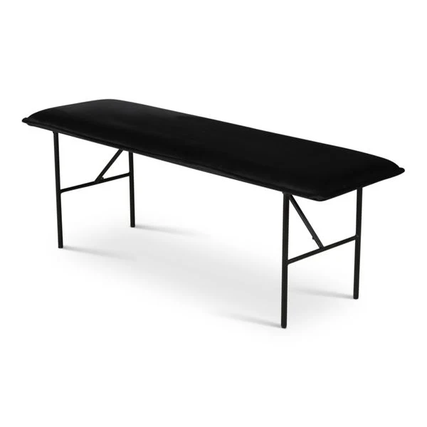 Banc velours noir