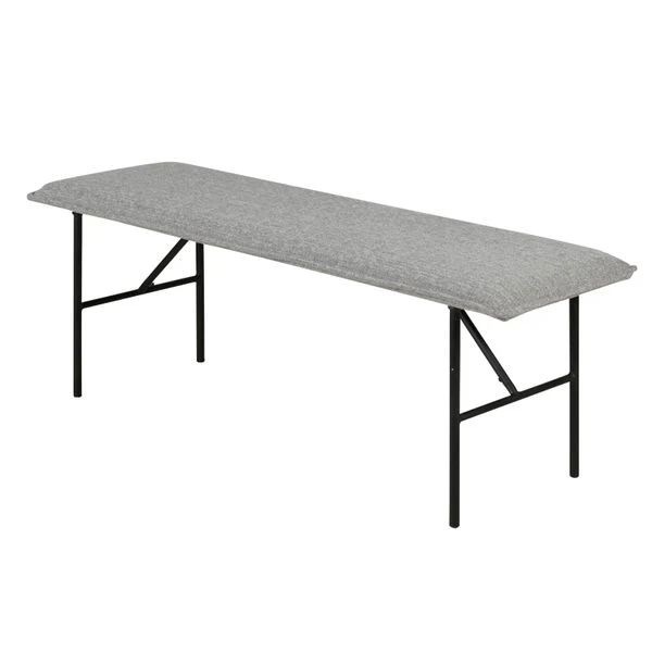 Banc tissu gris clair