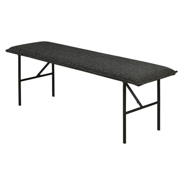 Banc tissu gris foncé