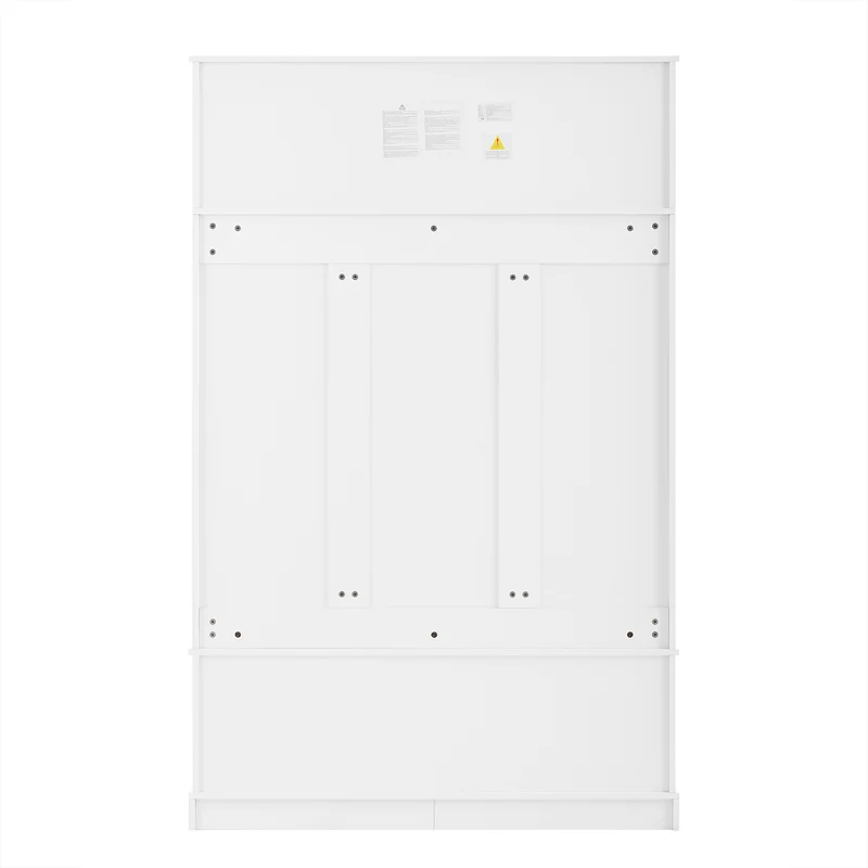 Cinematographical Vestiaire d’entrée blanc 120x40x191 cm en MDF, porte-manteaux avec banc à chaussures