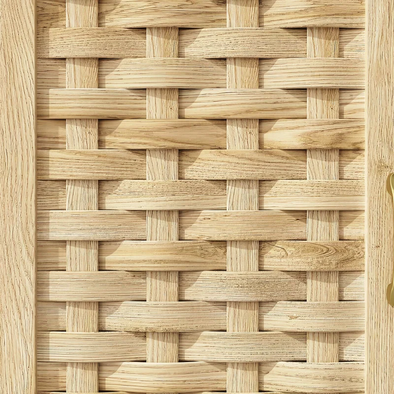 Alerter Vaisselier LED 120x40x180 cm en MDF naturel, vitrine moderne avec tiroirs